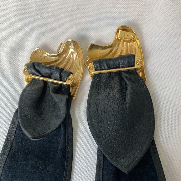 Vintage genuine leather belt with Bow Clasp - Picture 3 of 4